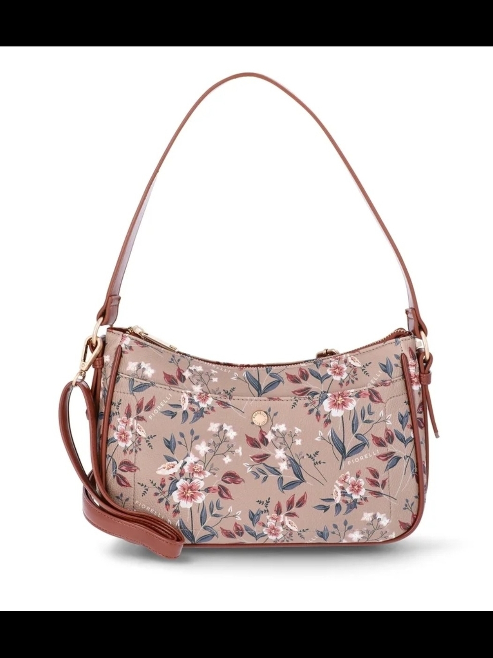 Fiorelli Women's Nicole Crossbody Bag, Brown Floral Shoulder Bag